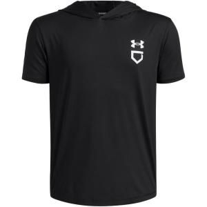 image:imageUnder Armour boys Utility Lightweight Short Sleeve Hoodie001 Black   White