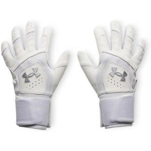 image:imageUnder ArmourBaseball Gloves100 White  White  Metallic Silver
