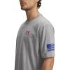 image:imageUnder Armour Mens Freedom Flag Short Sleeve T Shirt036 Steel Light Heather   Red