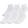 image:imageUnder Armour UnisexAdult Training Cotton Low Socks 6 Pack100 White  White  Black