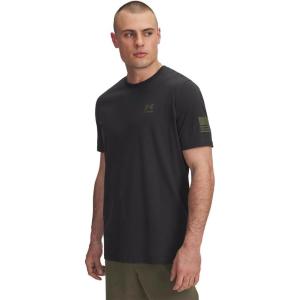 image:imageUnder Armour Mens Freedom Flag Short Sleeve T Shirt003 Black   Marine Od Green