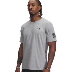 image:imageUnder Armour Mens Freedom Flag Short Sleeve T Shirt035 Steel Light Heather   Black