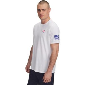 image:imageUnder Armour Mens Freedom Flag Short Sleeve T Shirt100 White   Royal