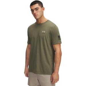 image:imageUnder Armour Mens Freedom Flag Short Sleeve T Shirt390 Marine Od Green   Desert Sand