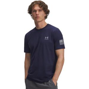image:imageUnder Armour Mens Freedom Flag Short Sleeve T Shirt410 Midnight Navy   Red