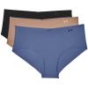 image:imageUnder Armour Womens 3pack Pure Stretch No Show Hipster Underwear Allday Comfort amp Ultrasoft FitBlack 005Mineral Blue