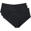image:imageUnder Armour Womens 3pack Pure Stretch No Show Hipster Underwear Allday Comfort amp Ultrasoft FitBlack Black