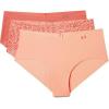 image:imageUnder Armour Womens 3pack Pure Stretch No Show Hipster Underwear Allday Comfort amp Ultrasoft FitCalla 689Blush Orange