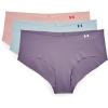 image:imageUnder Armour Womens 3pack Pure Stretch No Show Hipster Underwear Allday Comfort amp Ultrasoft FitClub Purple 530Opal Blue