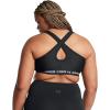image:imageUnder Armour Womens Crossback Mid Impact Sports Bra003 Black  Black  White