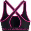 image:imageUnder Armour Womens Crossback Mid Impact Sports Bra005 Black  Rebel Pink  Rebel Pink