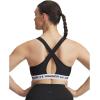 image:imageUnder Armour Womens Crossback Mid Impact Sports Bra007 Black  White  Black