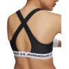 image:imageUnder Armour Womens Crossback Mid Impact Sports Bra007 Black  White  Black
