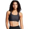 image:imageUnder Armour Womens Crossback Mid Impact Sports Bra010 Jet Gray  Jet Gray  Black