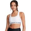 image:imageUnder Armour Womens Crossback Mid Impact Sports Bra101 White  White  Black