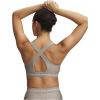 image:imageUnder Armour Womens Crossback Mid Impact Sports Bra203 Timberwolf Taupe   Summit White