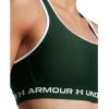 image:imageUnder Armour Womens Crossback Mid Impact Sports Bra301 Forest Green  White  White