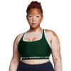 image:imageUnder Armour Womens Crossback Mid Impact Sports Bra301 Forest Green  White  White