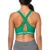 image:imageUnder Armour Womens Crossback Mid Impact Sports Bra305 Team Kelly Green   White