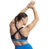 image:imageUnder Armour Womens Crossback Mid Impact Sports Bra403 Washed Navy  Blue Atlantis  High Vis Yellow