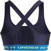 image:imageUnder Armour Womens Crossback Mid Impact Sports Bra403 Washed Navy  Blue Atlantis  High Vis Yellow