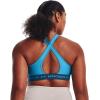 image:imageUnder Armour Womens Crossback Mid Impact Sports Bra419 Capri  Petrol Blue  Capri