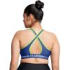 image:imageUnder Armour Womens Crossback Mid Impact Sports Bra432 Tech Blue  Retro Green  White