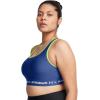 image:imageUnder Armour Womens Crossback Mid Impact Sports Bra432 Tech Blue  Retro Green  White