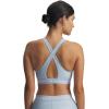 image:imageUnder Armour Womens Crossback Mid Impact Sports Bra453 Blue Calm   White