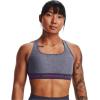image:imageUnder Armour Womens Crossback Mid Impact Sports Bra558 Tempered Steel Light Heather   Strobe