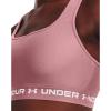 image:imageUnder Armour Womens Crossback Mid Impact Sports Bra697 Pink Elixir   White