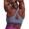 image:imageUnder Armour Womens Crossback Mid Impact Sports Bra767 Aurora Purple Light Heather   Tempered Steel