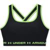 image:imageUnder Armour Womens Crossback Mid Impact Sports BraBlack 002Quirky Lime
