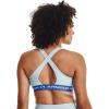 image:imageUnder Armour Womens Crossback Mid Impact Sports BraBreaker Blue 478White