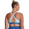 image:imageUnder Armour Womens Crossback Mid Impact Sports BraBreaker Blue 478White
