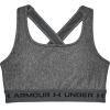 image:imageUnder Armour Womens Crossback Mid Impact Sports BraCharcoal Light Heather 019Black