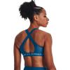 image:imageUnder Armour Womens Crossback Mid Impact Sports BraCruise Blue 899Cloudless Sky