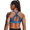image:imageUnder Armour Womens Crossback Mid Impact Sports BraCruise Blue Light Heather 899White