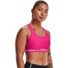 image:imageUnder Armour Womens Crossback Mid Impact Sports BraElectro Pink 695White