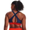 image:imageUnder Armour Womens Crossback Mid Impact Sports BraIndigo 404Phoenix Fire