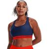image:imageUnder Armour Womens Crossback Mid Impact Sports BraIndigo 404Phoenix Fire