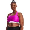 image:imageUnder Armour Womens Crossback Mid Impact Sports BraMeteor Pink 660White