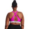 image:imageUnder Armour Womens Crossback Mid Impact Sports BraMeteor Pink 660White