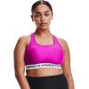 image:imageUnder Armour Womens Crossback Mid Impact Sports BraMeteor Pink 660White