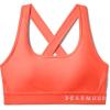 image:imageUnder Armour Womens Crossback Mid Impact Sports BraPeach Plasma 836Jet Gray
