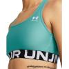 image:imageUnder Armour Womens Crossback Mid Impact Sports BraRadial TurquoiseWhite