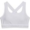 image:imageUnder Armour Womens Crossback Mid Impact Sports BraWhite 100Halo Gray