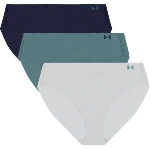 image:imageUnder Armour Womens 3pack Pure Stretch No Show Bikini Underwear Allday Comfort Fit amp UltrasoftHalo Grey
