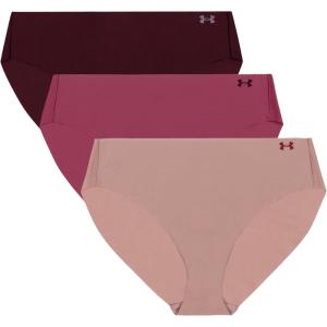 image:imageUnder Armour Womens 3pack Pure Stretch No Show Bikini Underwear Allday Comfort Fit amp UltrasoftTourmaline Pink