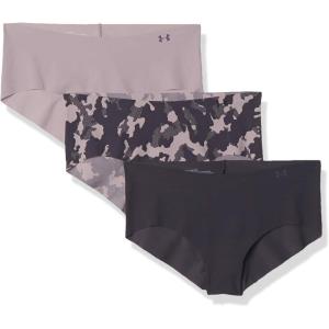 image:imageUnder Armour Womens 3pack Pure Stretch No Show Hipster Underwear Allday Comfort amp Ultrasoft FitSlate Purple 585Black